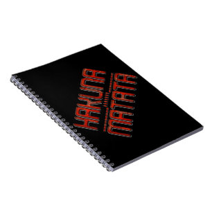 Beautiful Amazing Embossed Red Hakuna Matata Text Notebook