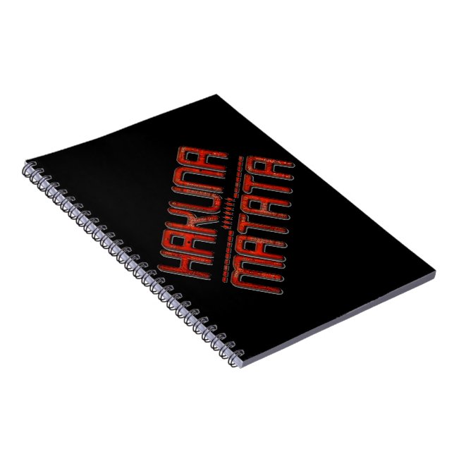 Beautiful Amazing Embossed Red Hakuna Matata Text  Notebook (Right Side)