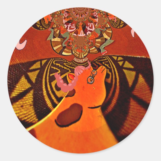 Beautiful Amazing Giraffe  love safari animals  Classic Round Sticker (Front)