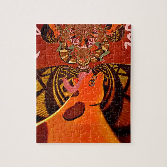 Beautiful Amazing Giraffe  love safari animals  Jigsaw Puzzle (Vertical)