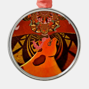 Beautiful Amazing Giraffe love safari animals Metal Ornament