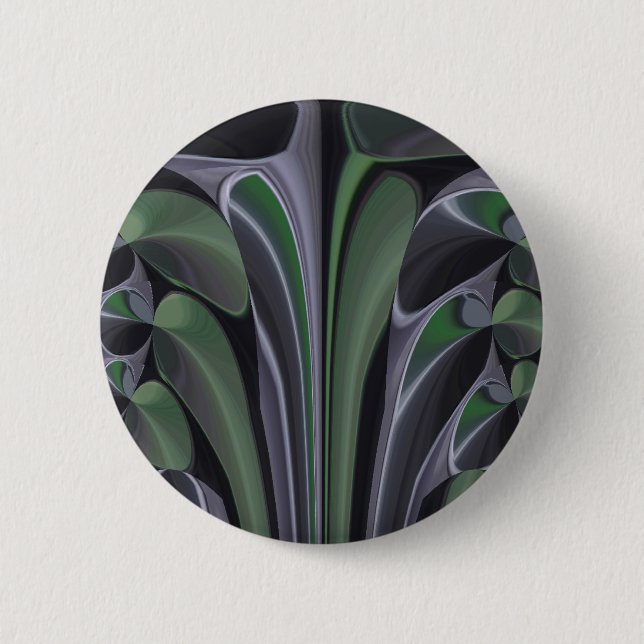 Beautiful Amazing Green Aurora Texture Art Design 2 Inch Round Button (Front)