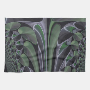 Beautiful Amazing Green Aurora Texture Art Design Kitchen Towel