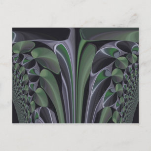 Beautiful Amazing Green Aurora Texture Art Design Postcard