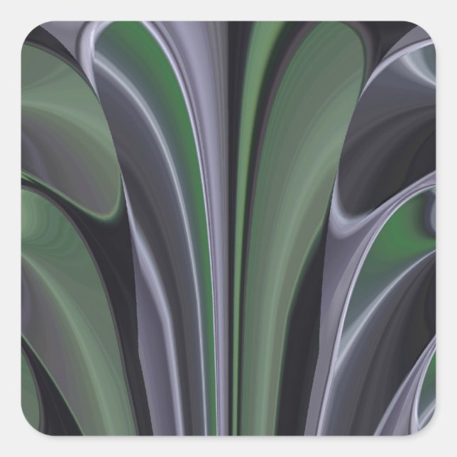 Beautiful Amazing Green Aurora Texture Art Design Square Sticker (Front)