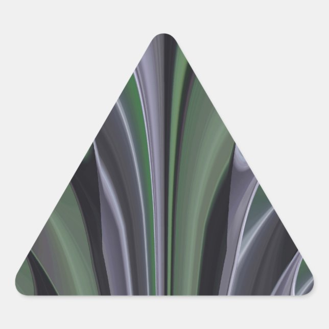 Beautiful Amazing Green Aurora Texture Art Design Triangle Sticker (Front)