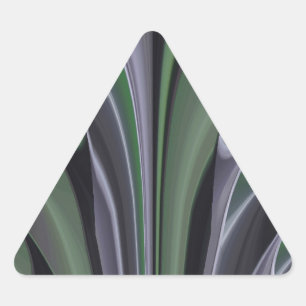 Beautiful Amazing Green Aurora Texture Art Design Triangle Sticker