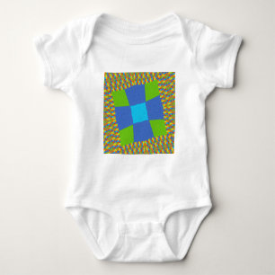 Beautiful Amazing Green Blue Cyan Art Print Design Baby Bodysuit