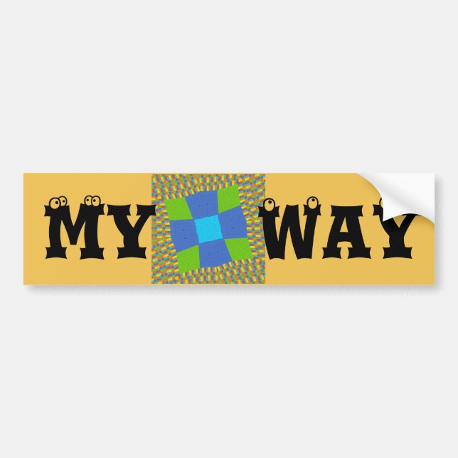 Beautiful Amazing Green Blue Cyan Art Print Design Bumper Sticker (Front)