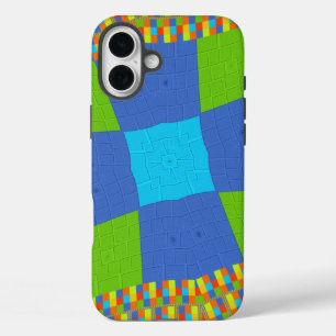 Beautiful Amazing Green Blue Cyan Art Print Design iPhone 16 Plus Case