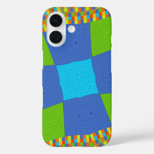 Beautiful Amazing Green Blue Cyan Art Print Design iPhone 16 Case
