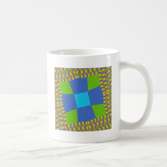 Beautiful Amazing Green Blue Cyan Art Print Design Coffee Mug (Right)