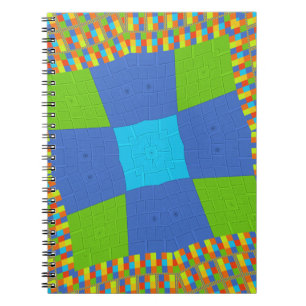 Beautiful Amazing Green Blue Cyan Art Print Design Notebook