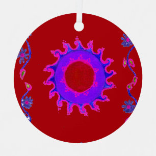 Beautiful amazing India Motif Mendi Art Design Christmas Ornament