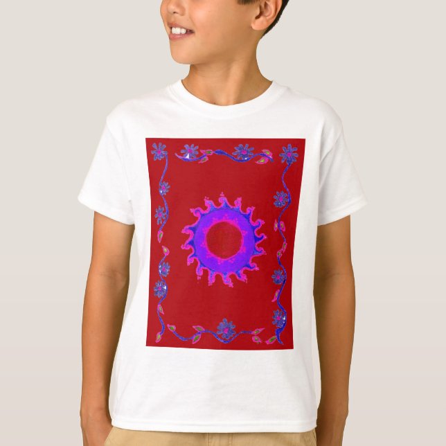 Beautiful amazing India Motif Mendi Art Design T-Shirt (Front)