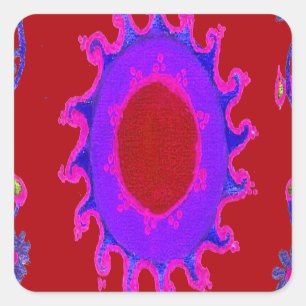 Beautiful Amazing Indian Motif Mehndi Maroon Art.  Sticker