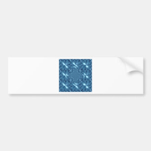 Beautiful Amazing Iridescent Blue Kaleidoscope Art Bumper Sticker