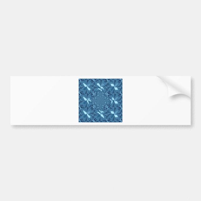 Beautiful Amazing Iridescent Blue Kaleidoscope Art Bumper Sticker (Front)