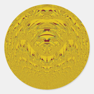 Beautiful Amazing Lion's Golden head Vector Art Classic Round Sticker