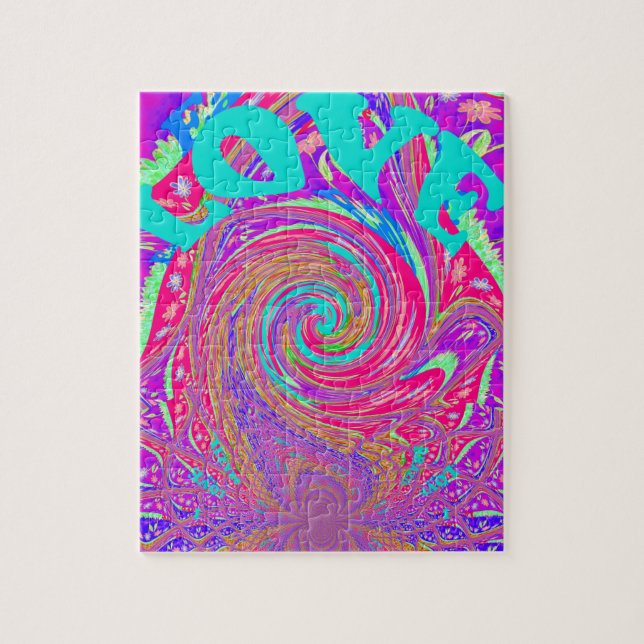 Beautiful Amazing Love Whirl Text Art Print Design Jigsaw Puzzle (Vertical)