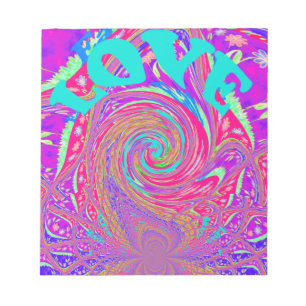 Beautiful Amazing Love Whirl Text Art Print Design Notepad