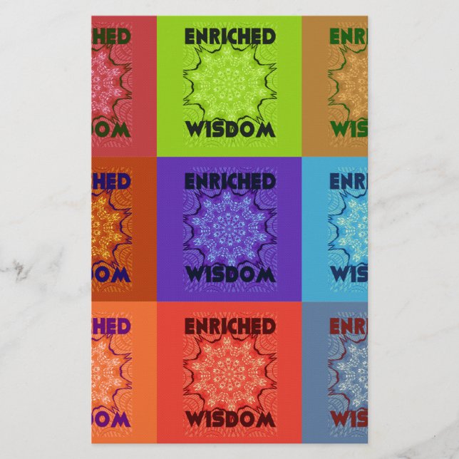 Beautiful Amazing  Lovely Pop Art Print: Enriched  Stationery (Front)