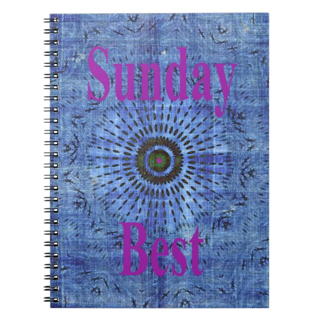 Beautiful Amazing Modern Denim Design: Sunday Best Notebook (Front)