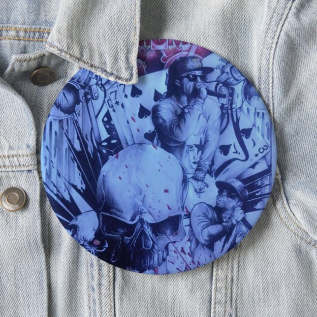 Beautiful amazing online Skeezers artistic pattern 6 Inch Round Button (In Situ)