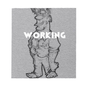 Beautiful Amazing Pencil Sketch: Working Overtime Notepad