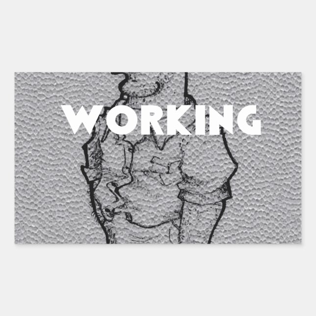 Beautiful Amazing  Pencil Sketch: Working Overtime Sticker (Front)