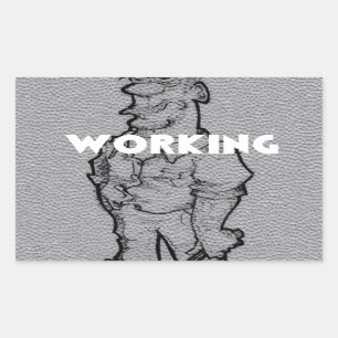 Beautiful Amazing Pencil Sketch: Working Overtime Sticker