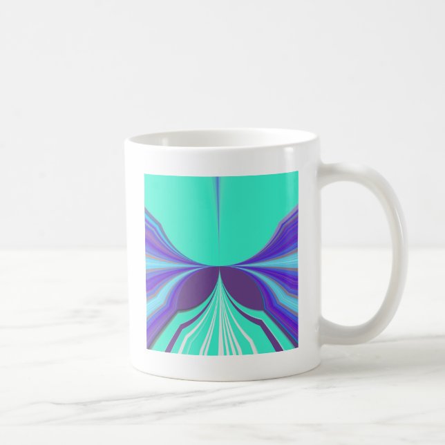 Beautiful amazing Purple Cyan motif Pattern Design Coffee Mug (Right)
