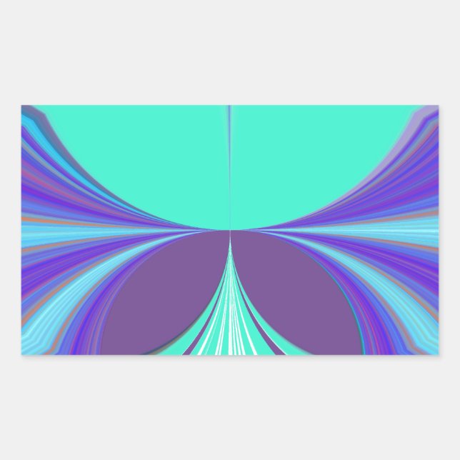 Beautiful amazing Purple Cyan motif Pattern Design Sticker (Front)