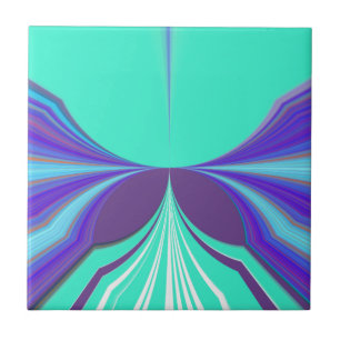 Beautiful amazing Purple Cyan motif Pattern Design Tile