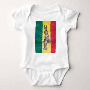 Beautiful amazing Rabbit  Rasta Oasis Metal Bunny Baby Bodysuit