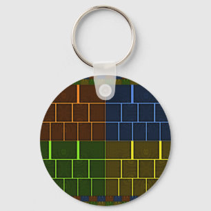 Beautiful Amazing Rainbow Colour Geometrical Desig Keychain