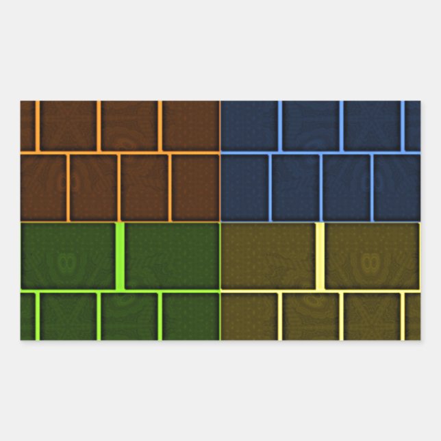 Beautiful Amazing Rainbow Colour Geometrical Desig Sticker (Front)