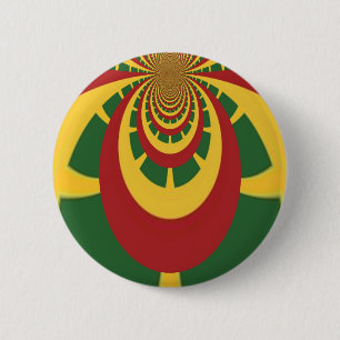 Beautiful Amazing Rasta Colours Art Print 2 Inch Round Button