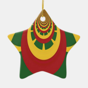 Beautiful Amazing Rasta Colours Art Print Ceramic Ornament