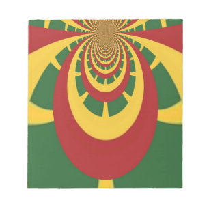 Beautiful Amazing Rasta Colours Art Print Notepad