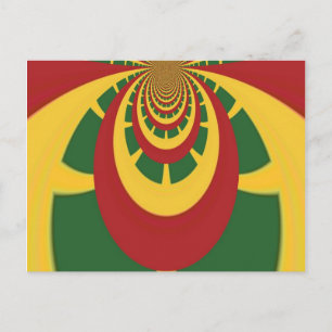 Beautiful Amazing Rasta Colours Art Print Postcard