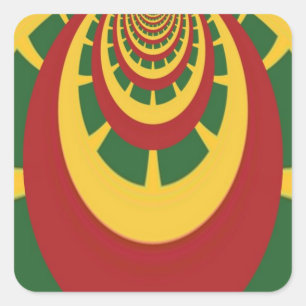 Beautiful Amazing Rasta Colours Art Print Square Sticker