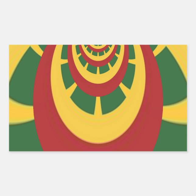Beautiful Amazing Rasta Colours Art Print Sticker (Front)