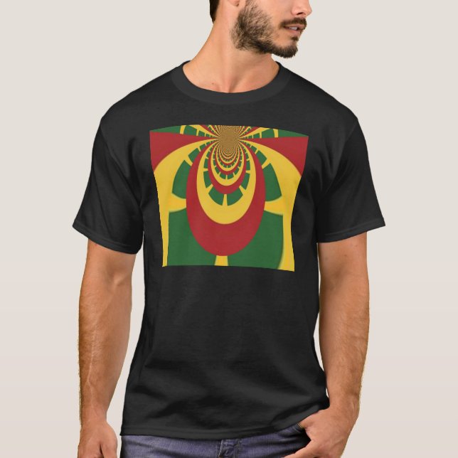 Beautiful Amazing Rasta Colours Art Print T-Shirt (Front)