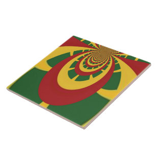 Beautiful Amazing Rasta Colours Art Print Tile
