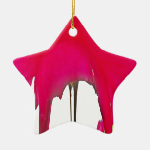 Beautiful amazing Red rose under the white sky Ceramic Ornament