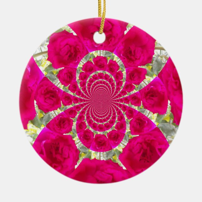 Beautiful Amazing Red Roses.jpg Ceramic Ornament (Front)