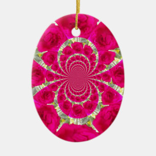 Beautiful Amazing Red Roses.jpg Ceramic Ornament