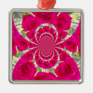 Beautiful Amazing Red Roses.jpg Metal Ornament