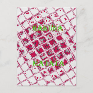 Beautiful Amazing Red Stylish Mirror Image Art  Postcard